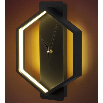 Altıgen LED Linear Duvar Tip Saat Aplik